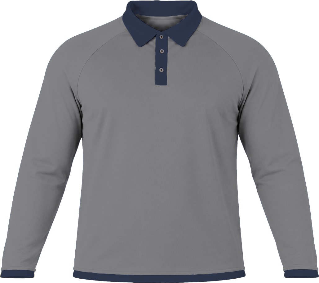 Ringer Unisex Golf Shirt, Raglan Long Sleeve, Birdseye - Image 18
