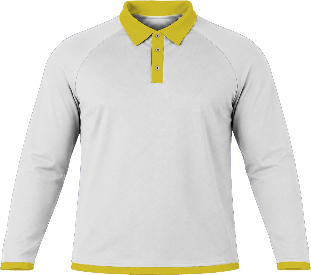Ringer Unisex Golf Shirt, Raglan Long Sleeve, Birdseye - Image 4