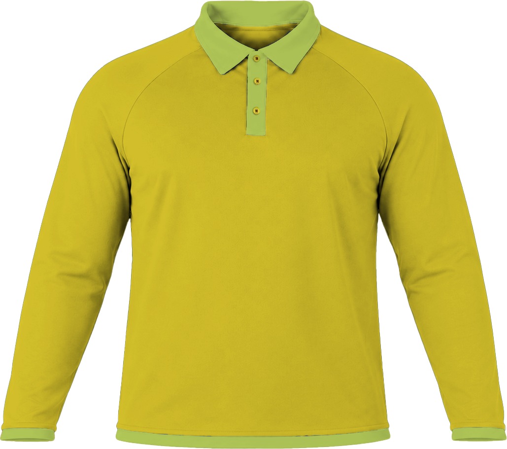 Ringer Unisex Golf Shirt, Raglan Long Sleeve, Birdseye - Image 5