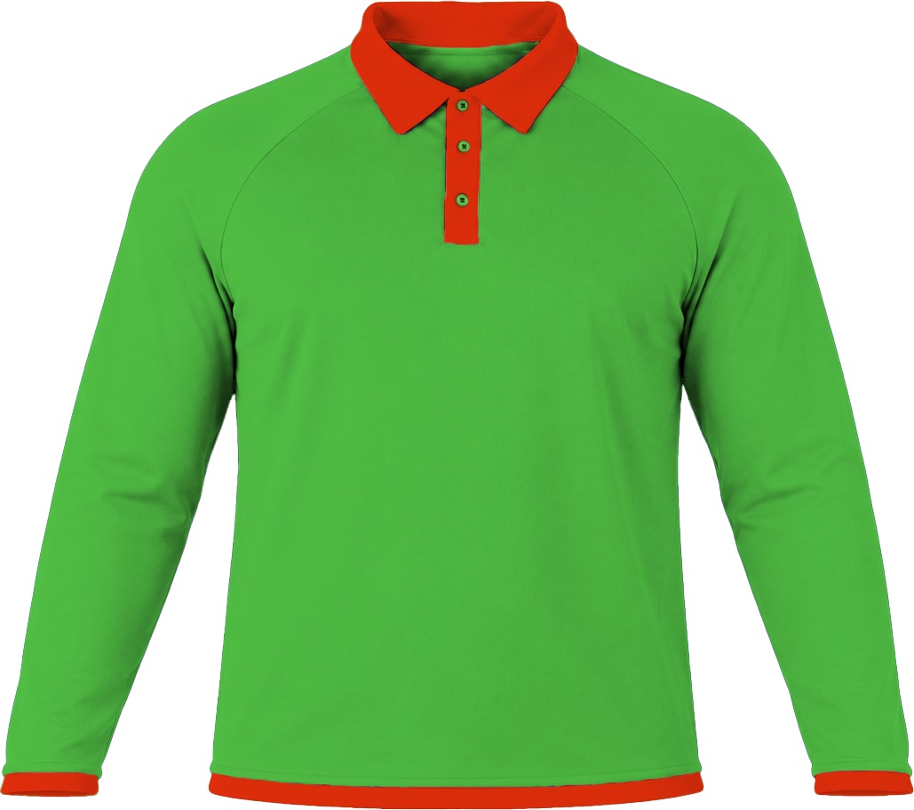 Ringer Unisex Golf Shirt, Raglan Long Sleeve, Birdseye - Image 7