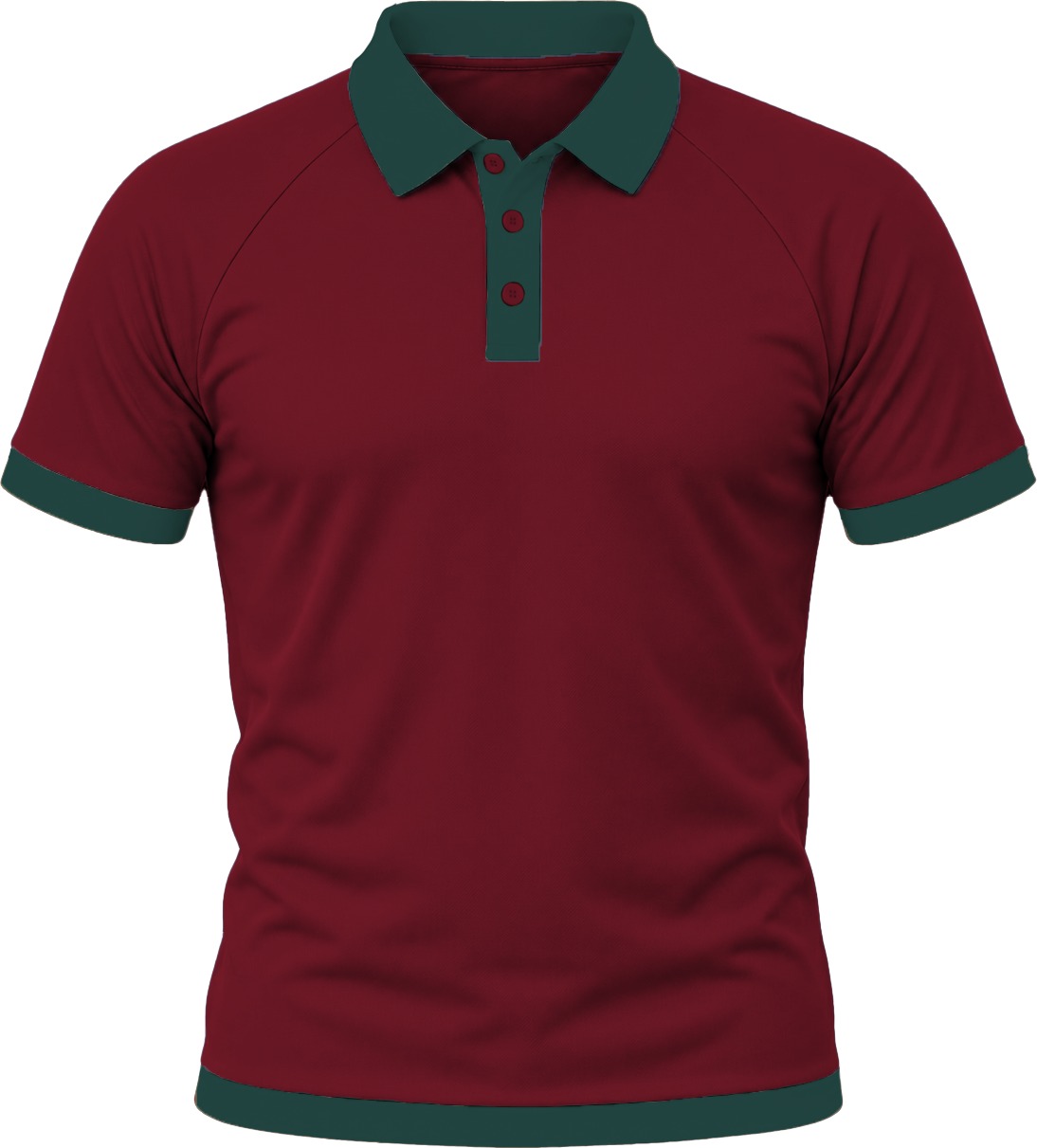 Ringer Unisex Golf Shirt, Raglan Short Sleeve, Birdseye - Image 4