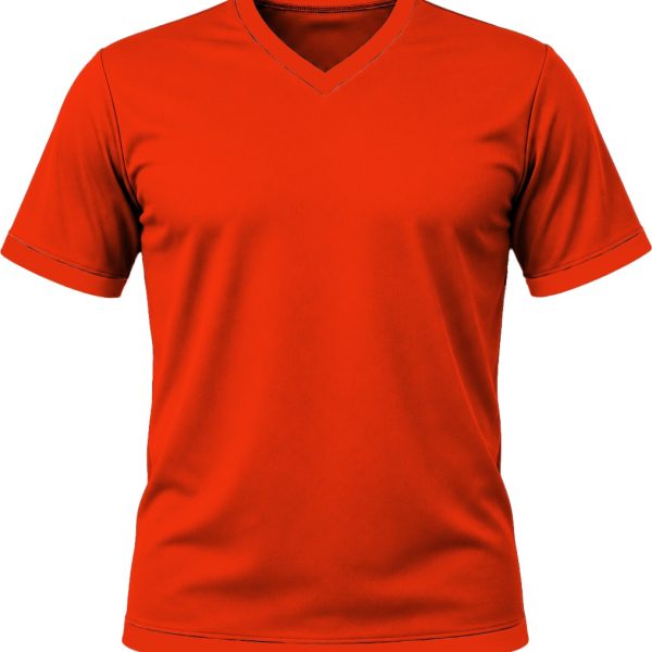 Ringer Unisex V-Neck T-shirt, Fitted Short Sleeve, Birdseye