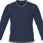 Ringer Unisex V-Neck T-shirt, Raglan Long Sleeve, Birdseye