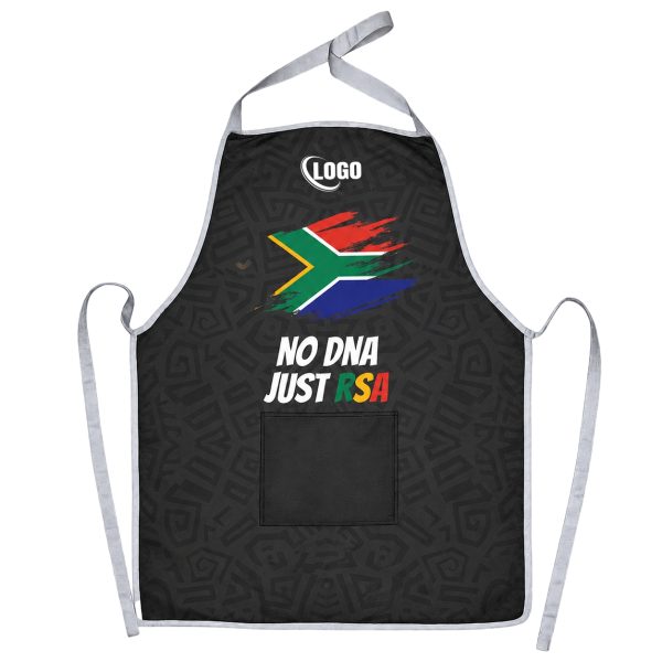 Full Body Apron With Front Pocket With S/Sided Print Binded With Petersham Webbing