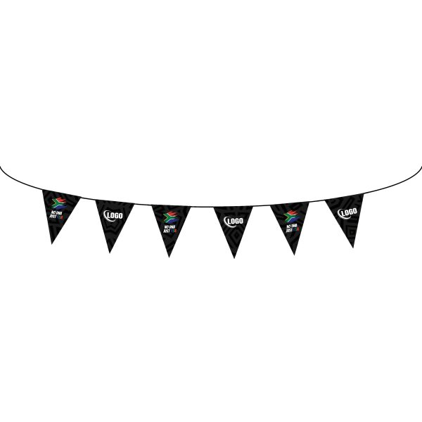 Triangular Pennants. Double sided, PVC