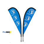 ProMAX Teardrop Banner 2m Double sided, Complete