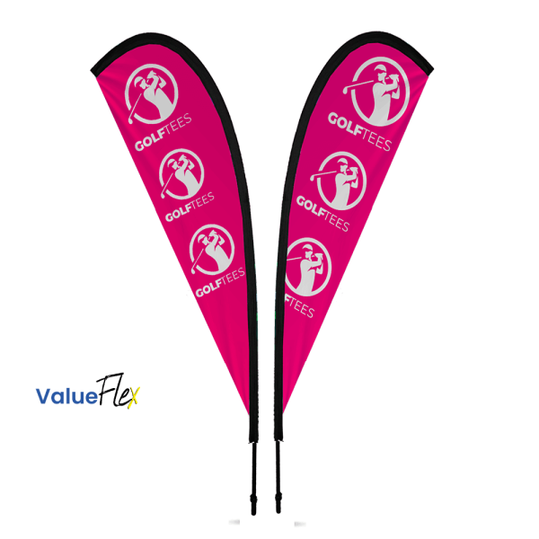ValueFLEX Teardrop Banner 4m Double sided, Complete