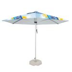 Umbrella 3m x 3m, UV Print, Hexagon 6-Panel, Complete