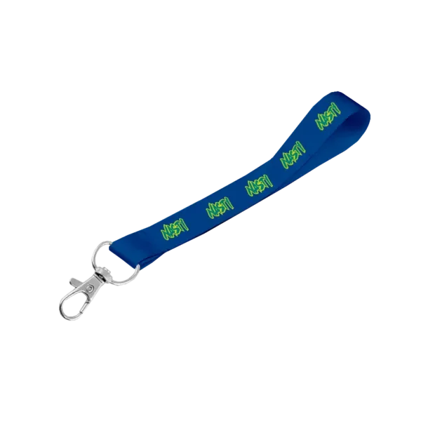 Matte Polyester Wrist Phone Strap D/Sided Print with Snap Hook 25 x 340mm