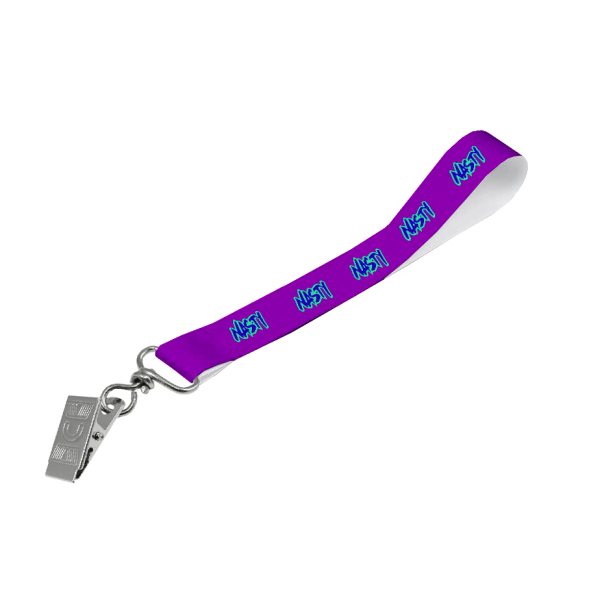 Satin Wrist Phone Strap S/Sided Print with Crocodile Clip 15 x 340mm
