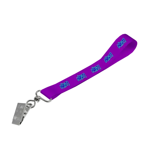 Satin Wrist Phone Strap D/Sided Print with Crocodile Clip 20 x 340mm