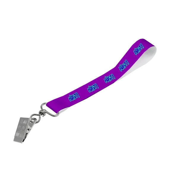 Satin Wrist Phone Strap S/Sided Print with Crocodile Clip 20 x 340mm