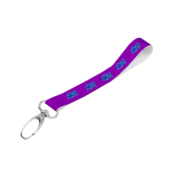 Satin Wrist Phone Strap S/Sided Print with Lobster Clip 25 x 340mm