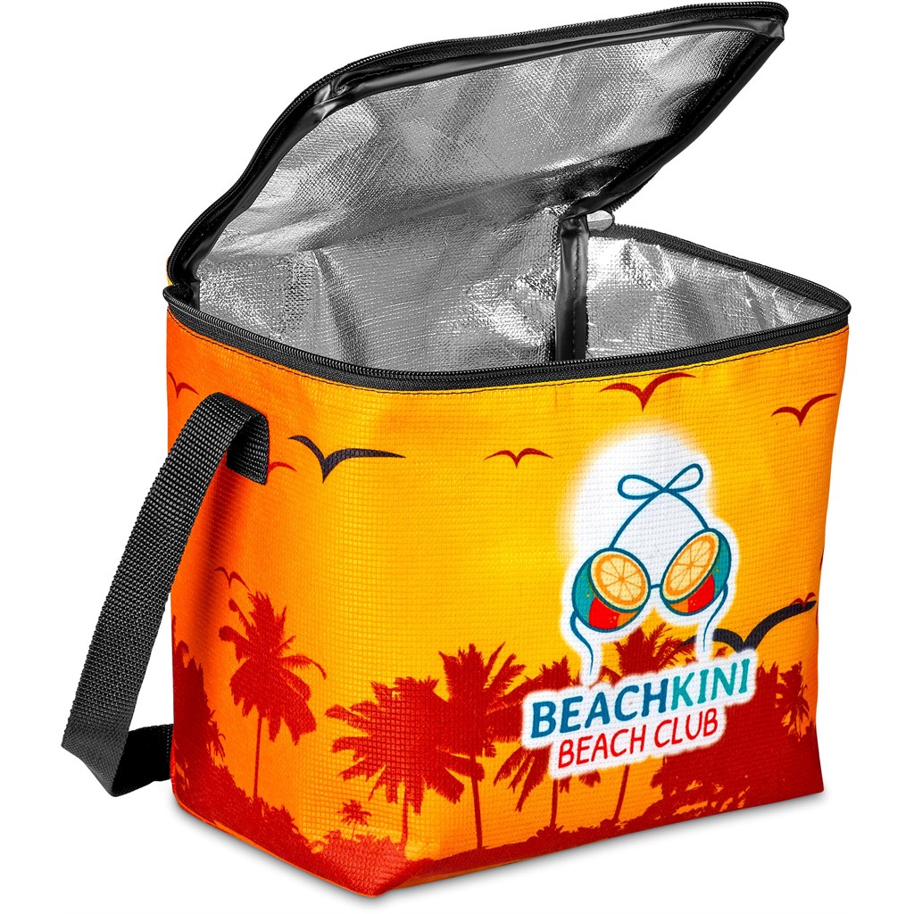 Pre-Production Sample Hoppla Quebec Recycled PET Stitch-Bond 12 Can Cooler - Image 2