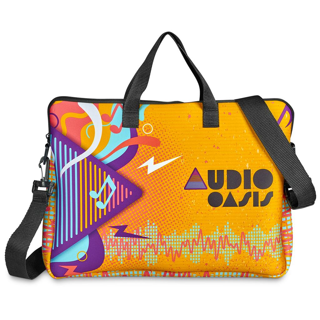 Pre-Production Sample Hoppla Nimbus Neoprene Laptop Sleeve with Handles & Shoulder Strap – 15 -16 in - Image 4