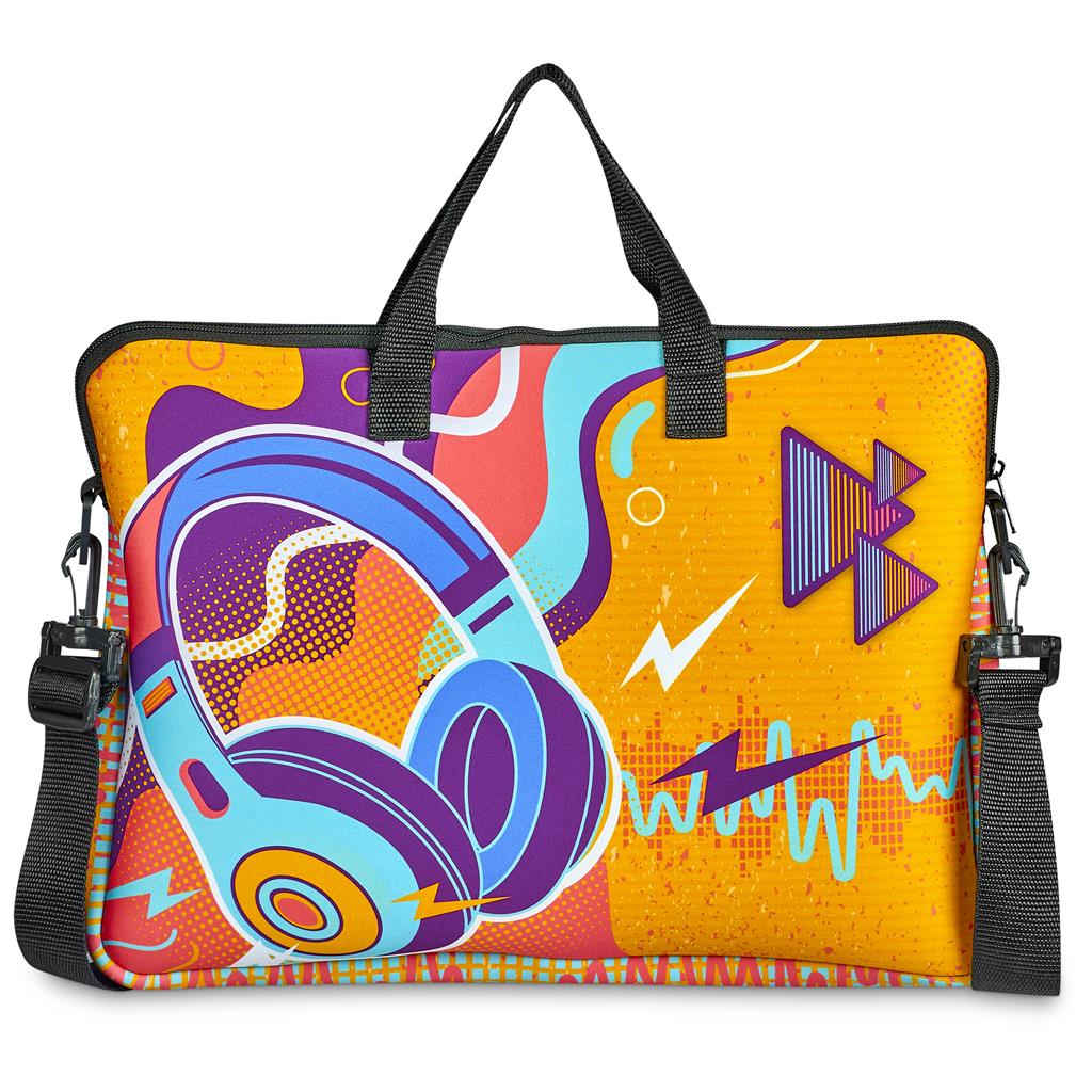 Pre-Production Sample Hoppla Nimbus Neoprene Laptop Sleeve with Handles & Shoulder Strap – 15 -16 in - Image 3