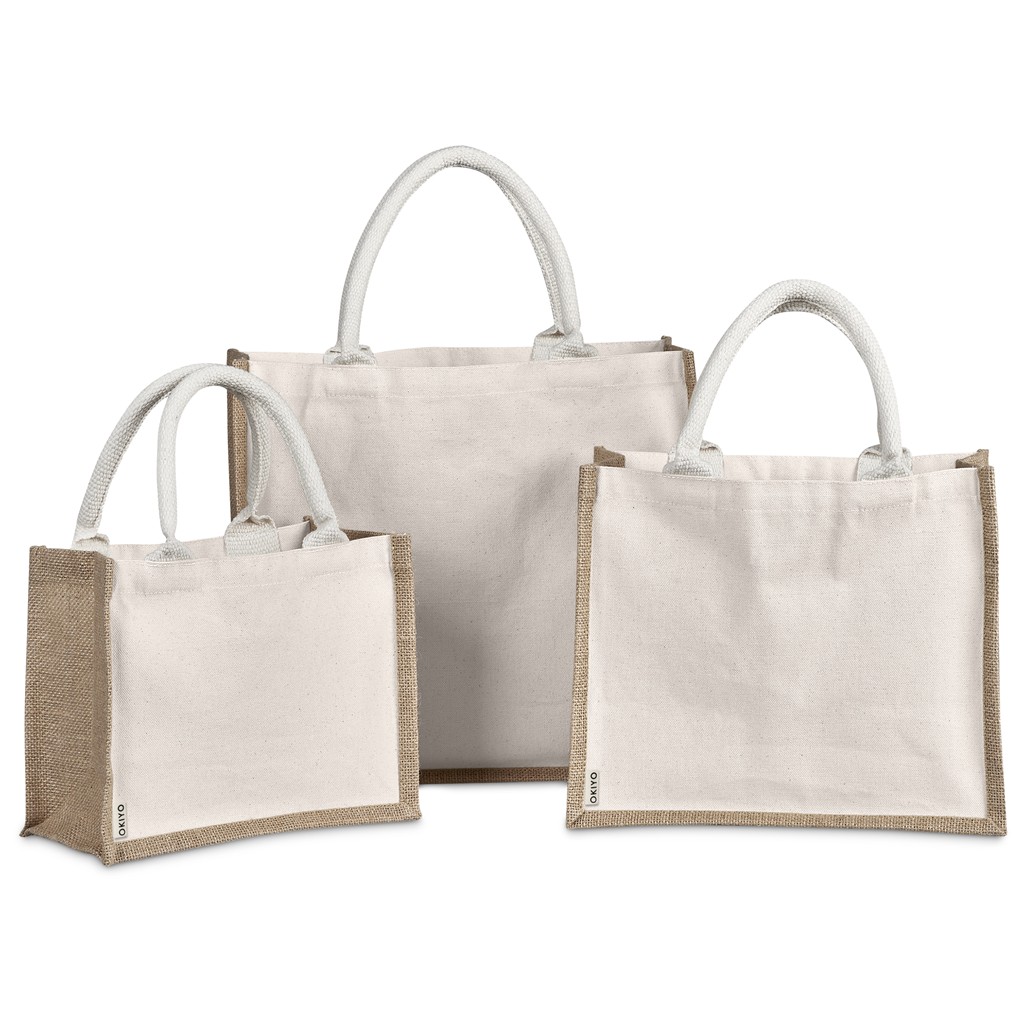 Okiyo Chinsai Mini Jute & Cotton Gift Bag - Image 8