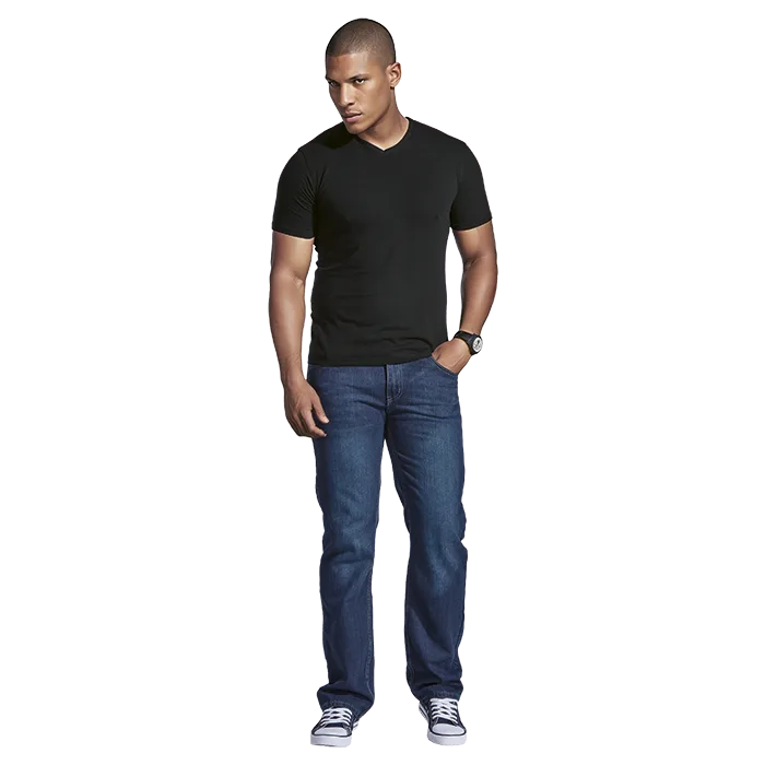 170g Slim Fit V-Neck T-Shirt Mens - Image 8