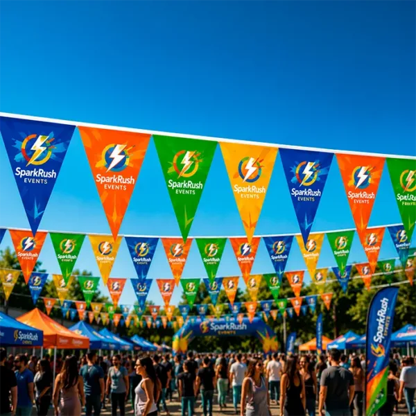 Pennants PVC Digital Double Sided Triangle