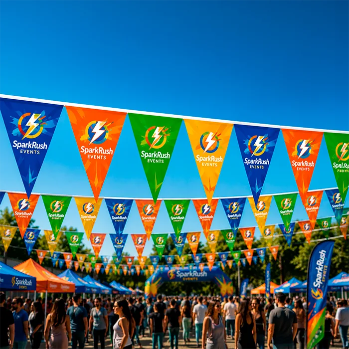 Pennants PVC Digital Double Sided Triangle - Image 2