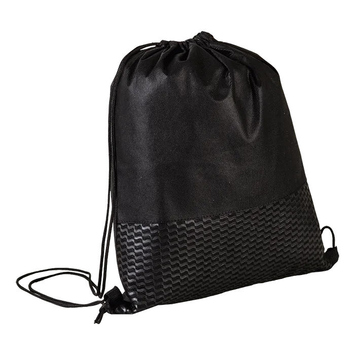 Wave Design Drawstring Bag Non-Woven - Image 3