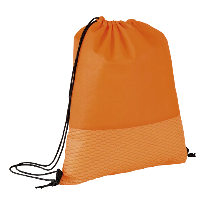 Wave Design Drawstring Bag Non-Woven - Image 4