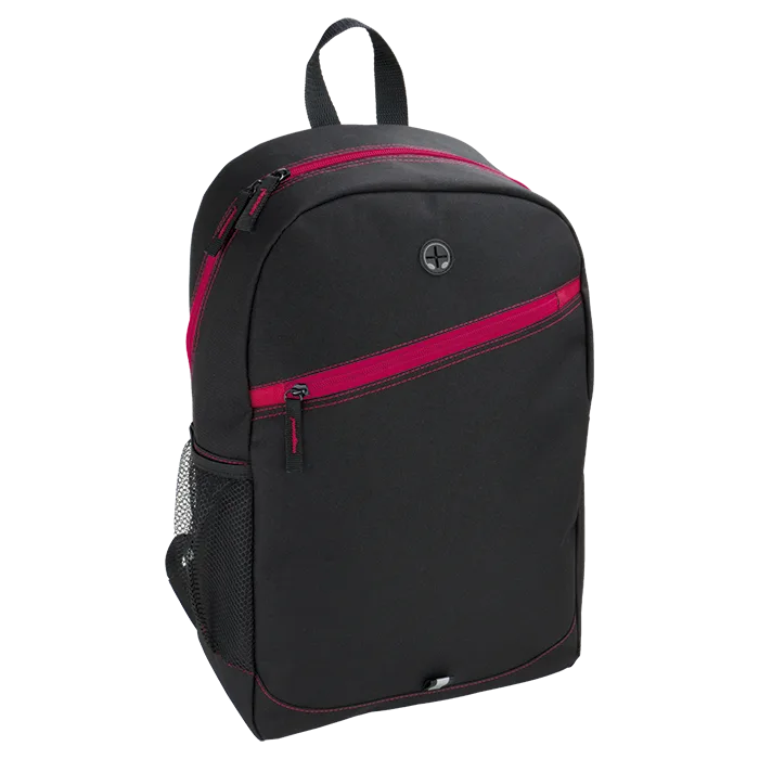 Backpack With Contrast Colour Diagonal Zip - Image 2