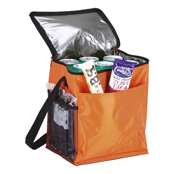 12 Can Cooler with 2 Exterior Pockets 70D PEVA Lining