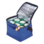 6 Can Cooler with Foil Liner and Pocket Non-Woven Foil Linin