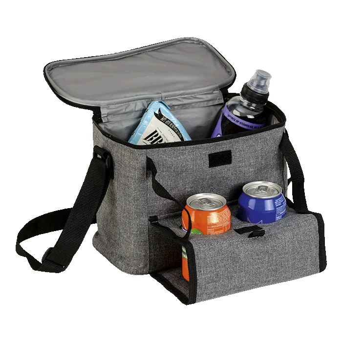 Cooler with Folding Cup Holders