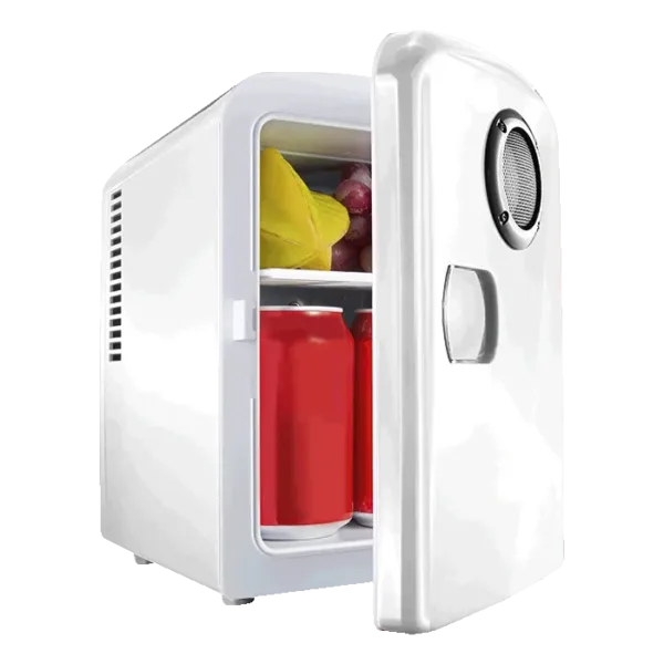 6 Can Mini-Fridge With Built In Bluetooth Speaker