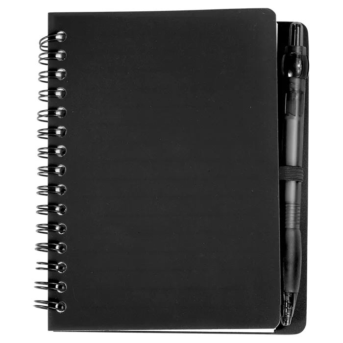 Mini Spiral Notebook with Pen - Image 2