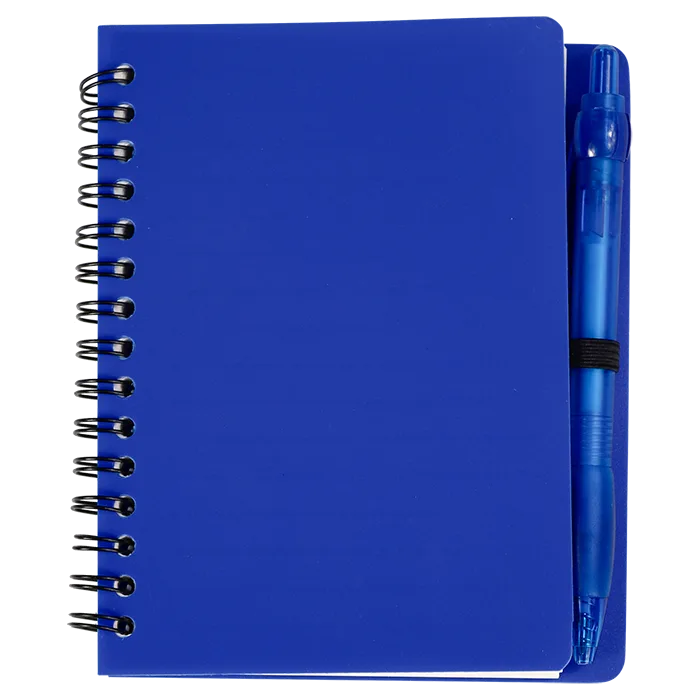 Mini Spiral Notebook with Pen - Image 4