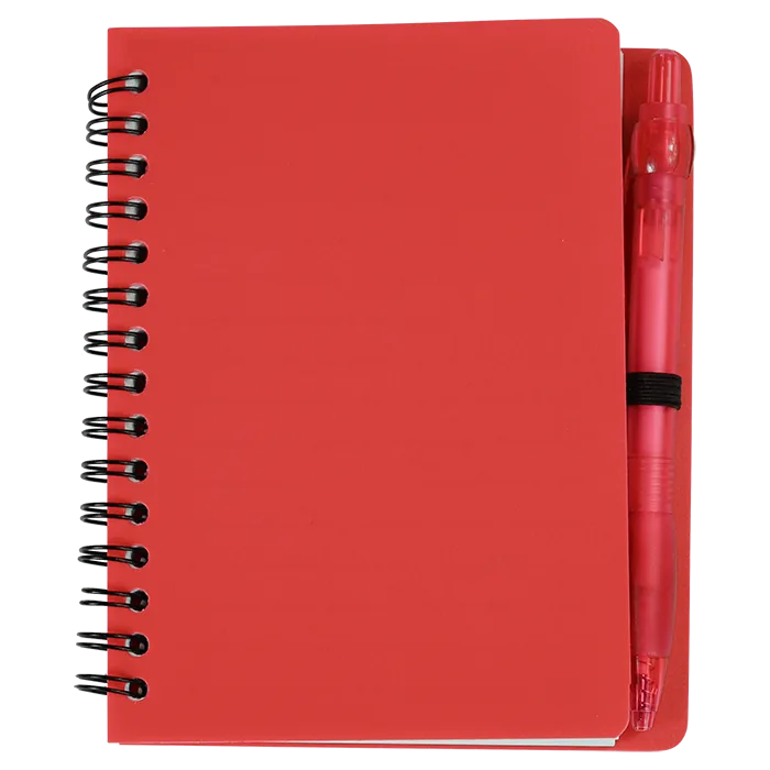 Mini Spiral Notebook with Pen - Image 5