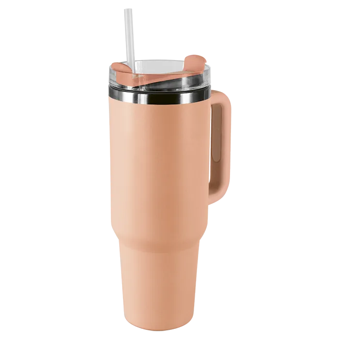 1.2L Double Walled Travel Mug with Straw - Image 2