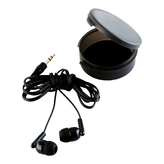 Earphones in Round Case - Image 2