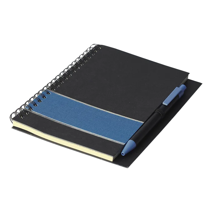 Coloured Stripe Notebook with Pen - Image 2