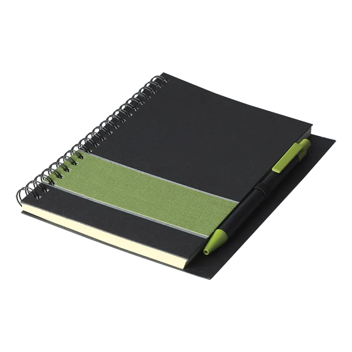 Coloured Stripe Notebook with Pen - Image 3