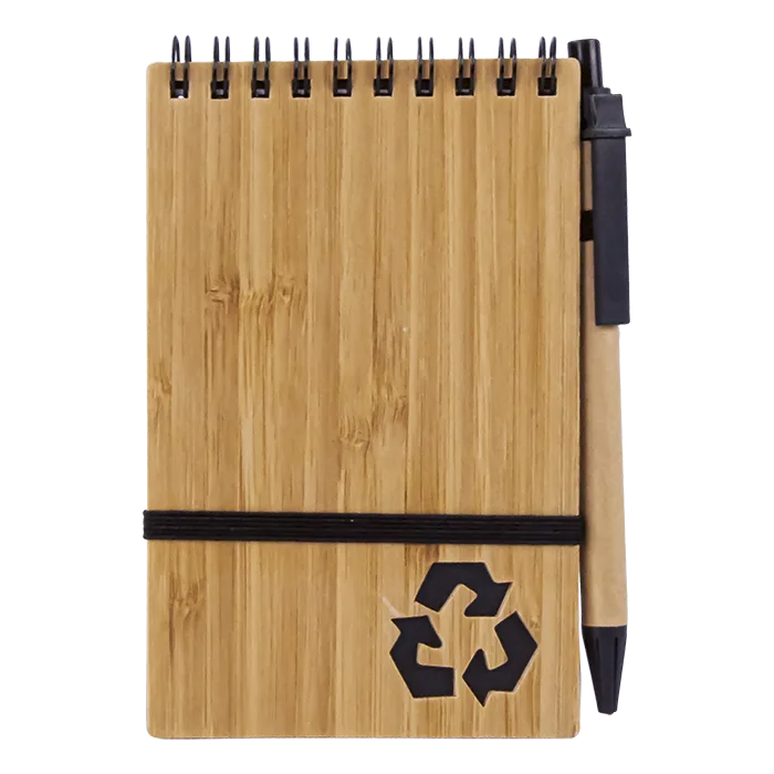 Bamboo Notebook With Pen - Image 4