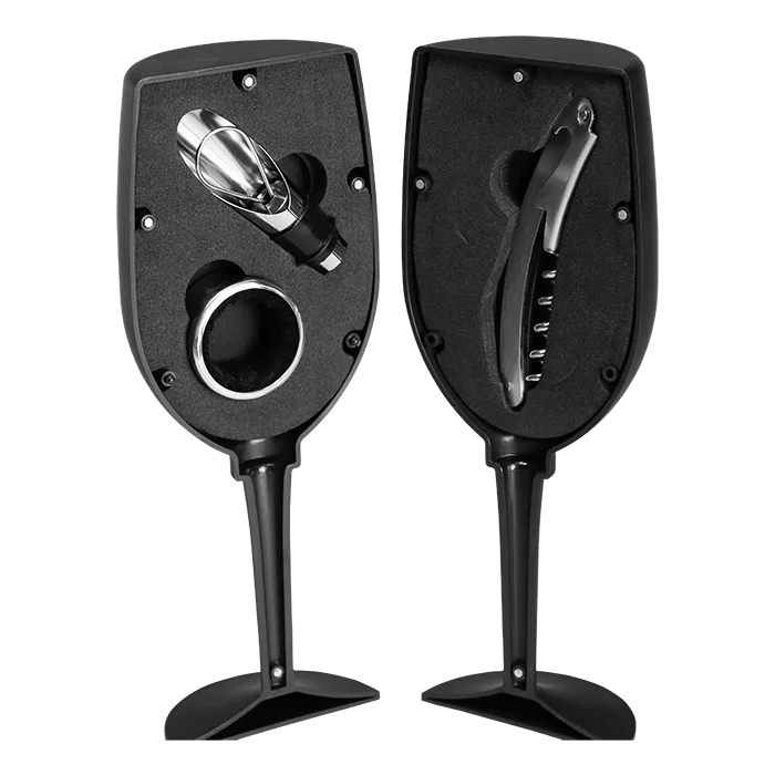 3 Piece Cup Shaped Wine Set - Image 3