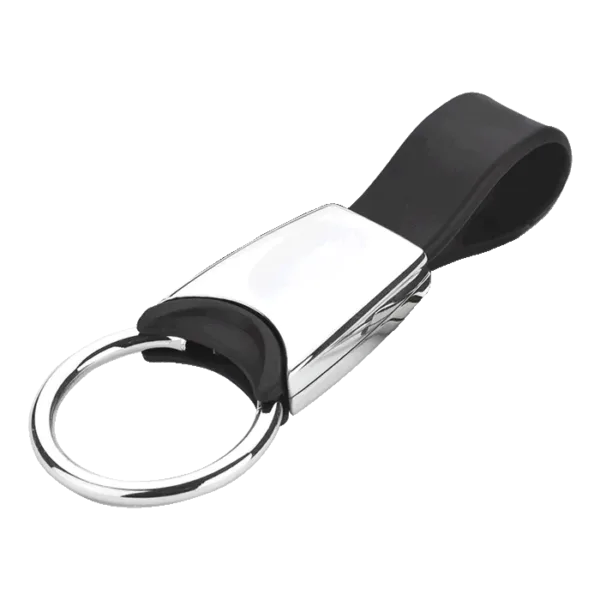 Metal Keychain with Silicone Strap