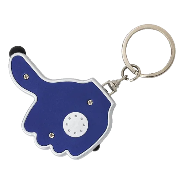 3 in 1 Thumbs Up Keychain with Stylus and LED Light