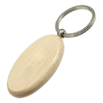 Oval Wooden Keychain