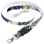Sublimated Lanyard Single Side Sub with Buckle & Ring