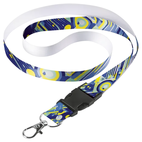 Sublimated Lanyard Single Side Sub with Buckle & Ring