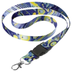 Sublimated Lanyard Double Side Sub with Buckle & Ring