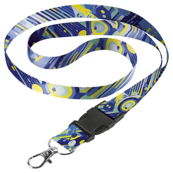 Sublimated Lanyard Double Side Sub with Buckle & Ring