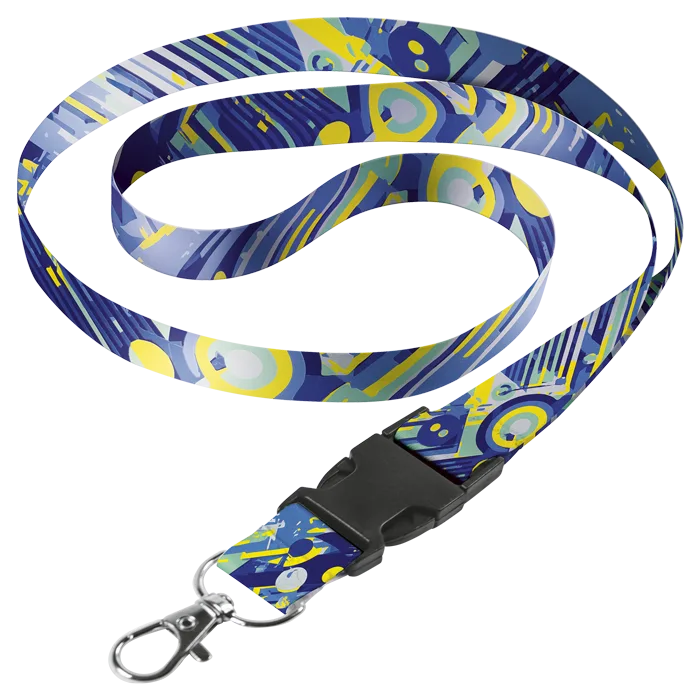 Sublimated Lanyard Double Side Sub with Buckle & Ring - Image 2