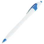 Slim White Barrel Ballpoint Pen