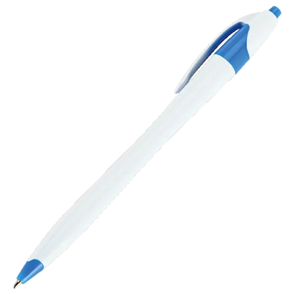 Slim White Barrel Ballpoint Pen